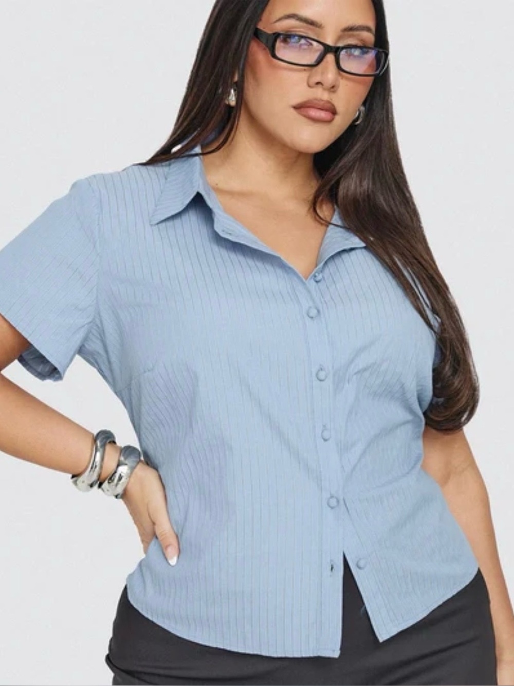 Princess Polly Curve Lift Off Button Shirt
